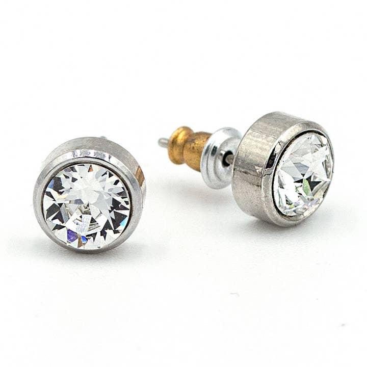 Basics Earring 05 - Boucles d'oreilles classiques en cristal pour la vente par Sergio Engel jewellery