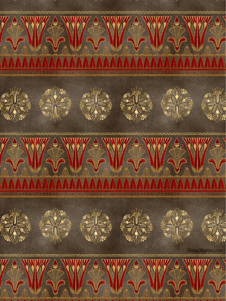 Ninny's Rice Paper A4, rosso egiziano e oro per la vendita all'ingrosso da parte di Ninnys Napkins