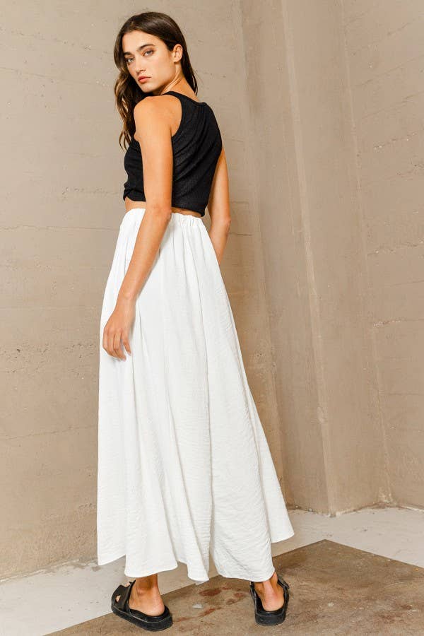 BUCKETLIST INC - Wholesale Pants - Women's - P5131 Solid Woven Wide Leg Pants19