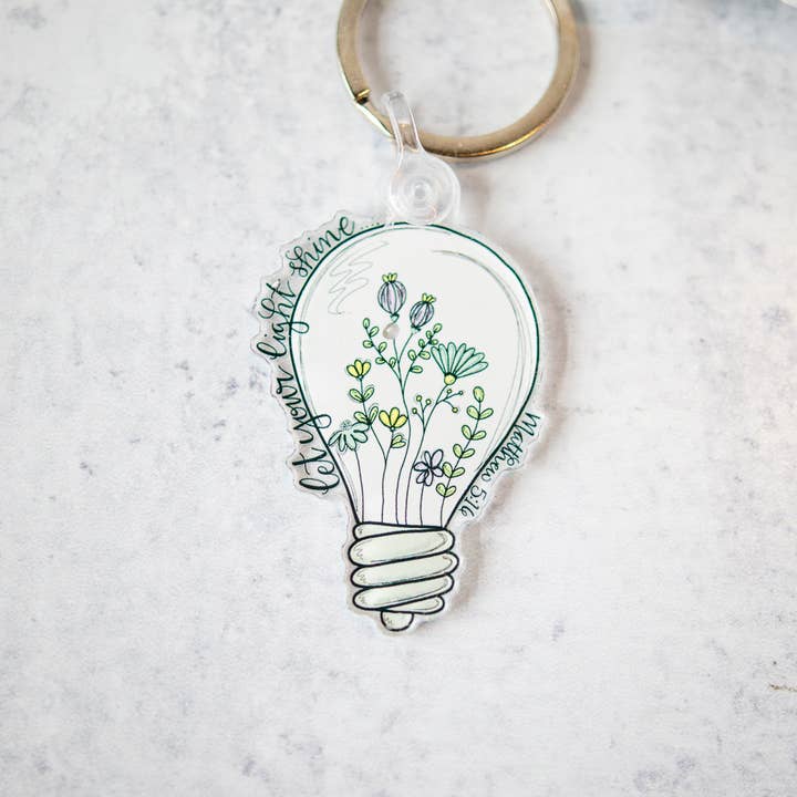 Porte-clés Let Your Light Shine pour la vente par Savannah and James Co