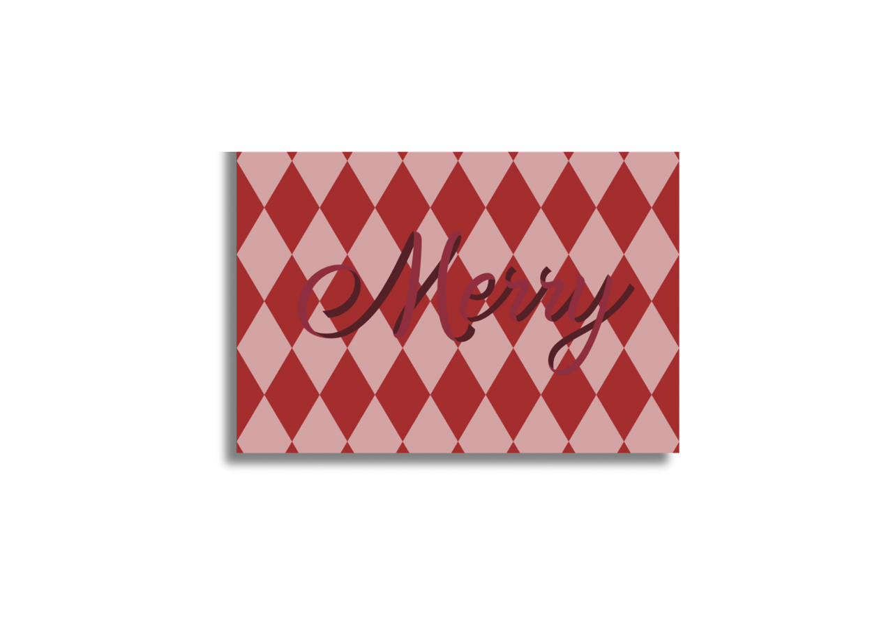 soch and co - Wholesale Christmas Card - Merry harlequin Christmas card 0