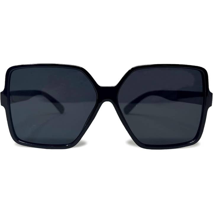 Funky Junque – Engroshandel Solbriller - Unisex – Overdimensionerede firkantede solbriller - sort/røg