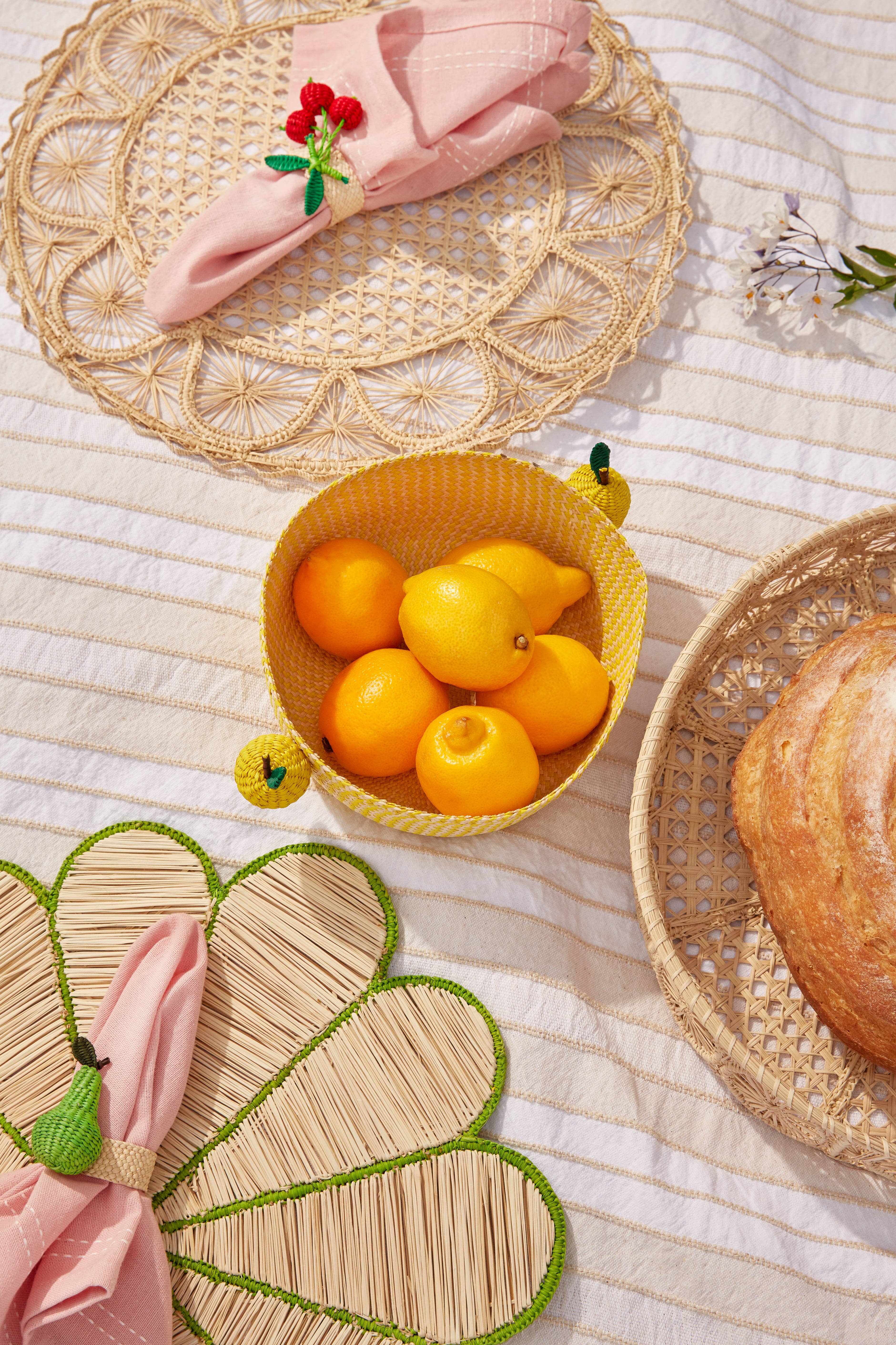 Coro Cora™ - Vendita all'ingrosso Tovagliette - Tovaglietta Nube in palma Iraca - Set da tavola in rafia di paglia6