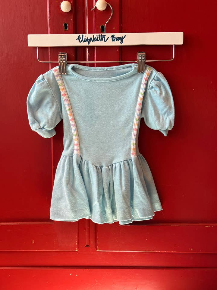 1980s Powder-Blue Suspender Dress for wholesale by Elizabeth bay