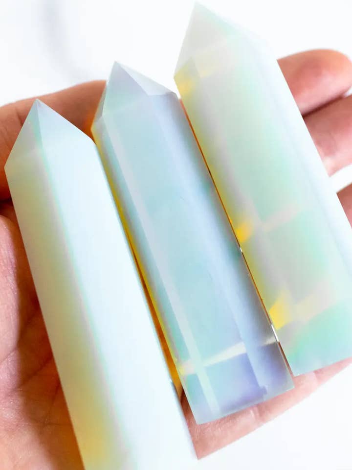 Opal Moonstone Point Crystal Tower for wholesale by Apothecary Co.