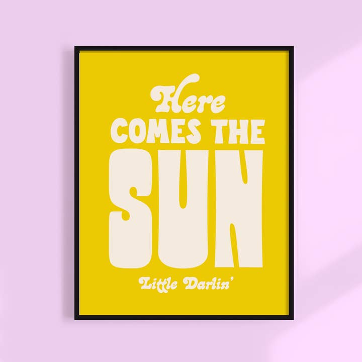 Kuku Studio - Wholesale Art Print - Here Comes The Sun Print. Colorful Nursery Decor