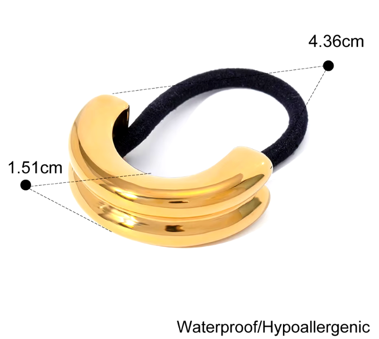 HoopLa - Wholesale Hair Tie - Hair Tie- Pony Tail Jewelry- Puffy SteelJewelry- Steel 14K
15