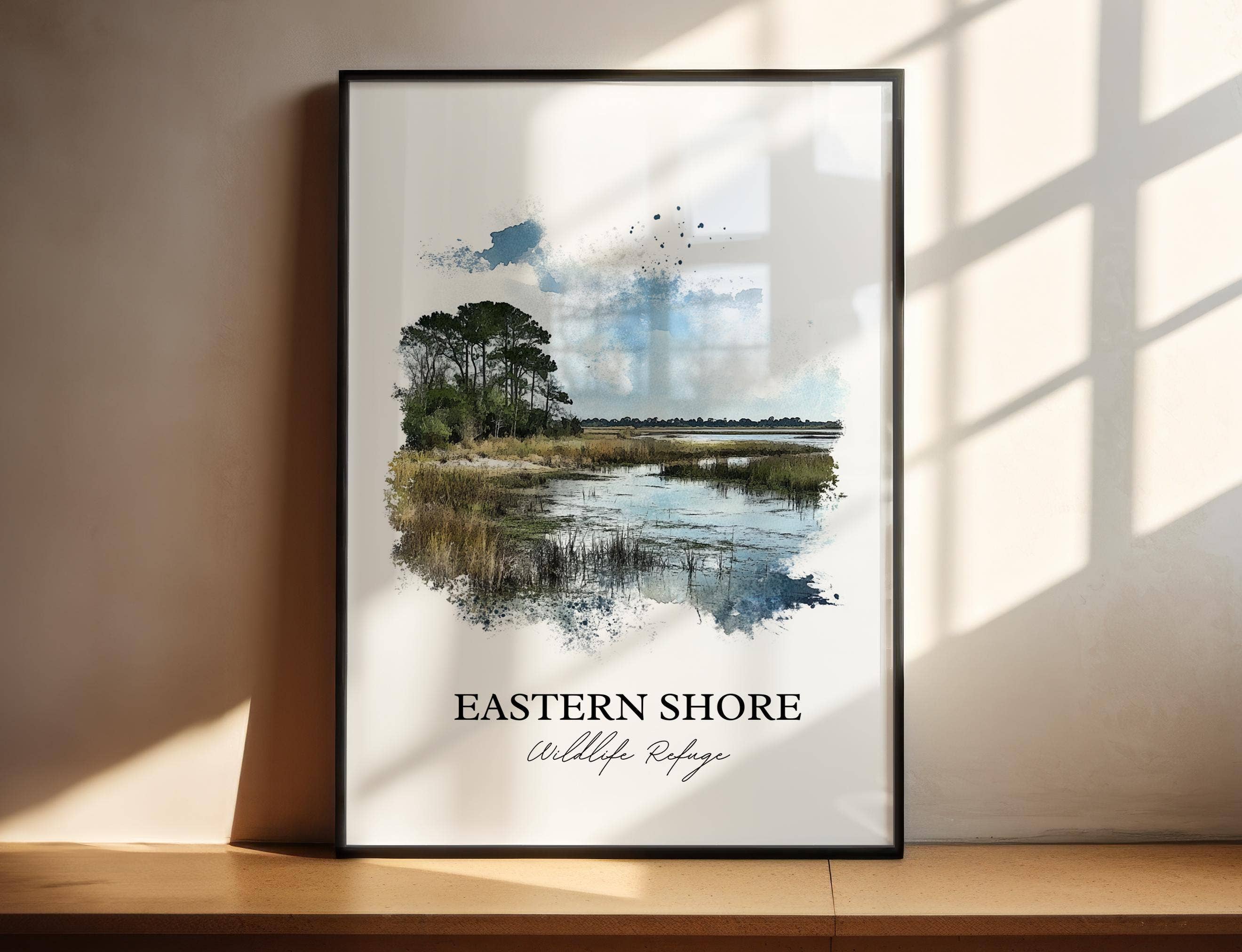 Premium Travel Art - Wholesale Art Print - Eastern Shore Virginia Art, Northampton County Print, Virginia Watercolor, Eastern Shore VA, Travel Print, Travel Poster, Housewarming Gift