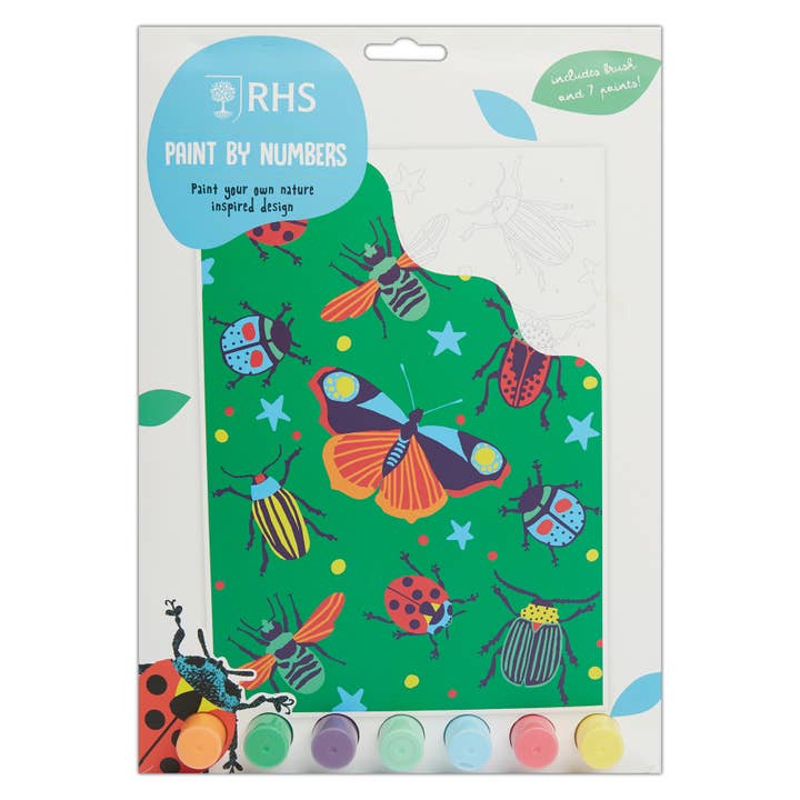 West Design Products – wholesale Painting/drawing – RHS Paint By Numbers For Kids, Multicoloured, A4, Bugs