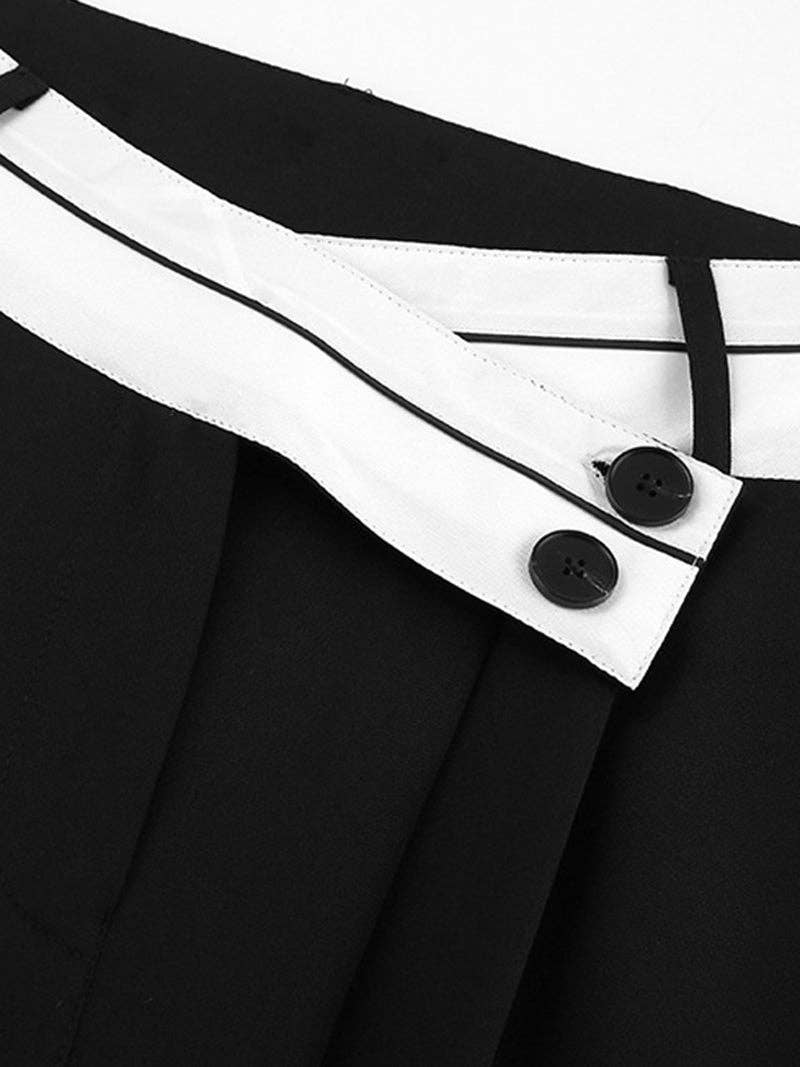 BLACK Wide-Leg High-Waist Pants for wholesale on Faire5