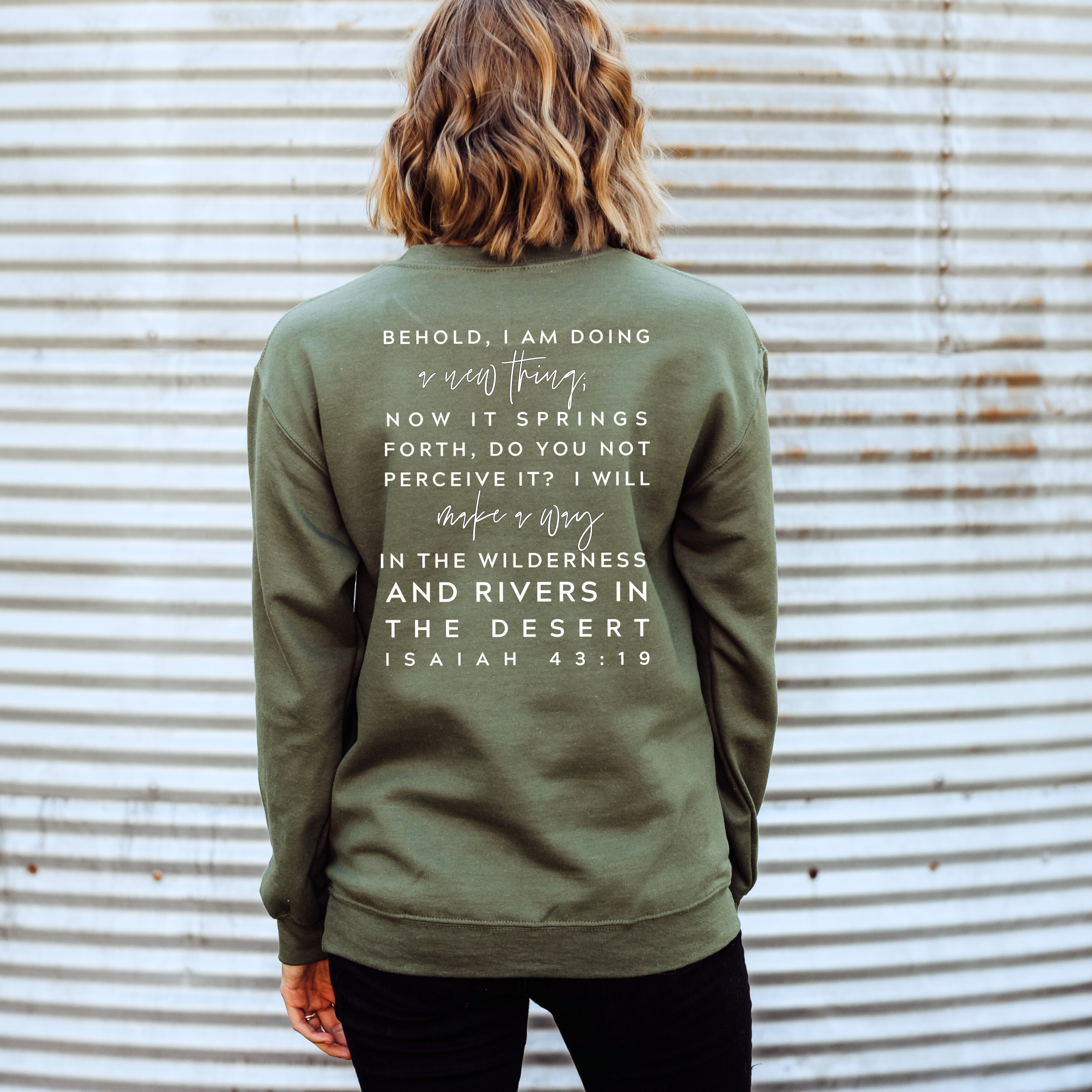 Faith & Life Christian Brands - Wholesale Graphic Sweatshirt - Women's - Isaiah He Will Make A Way New Year Bible Verse Crewneck5