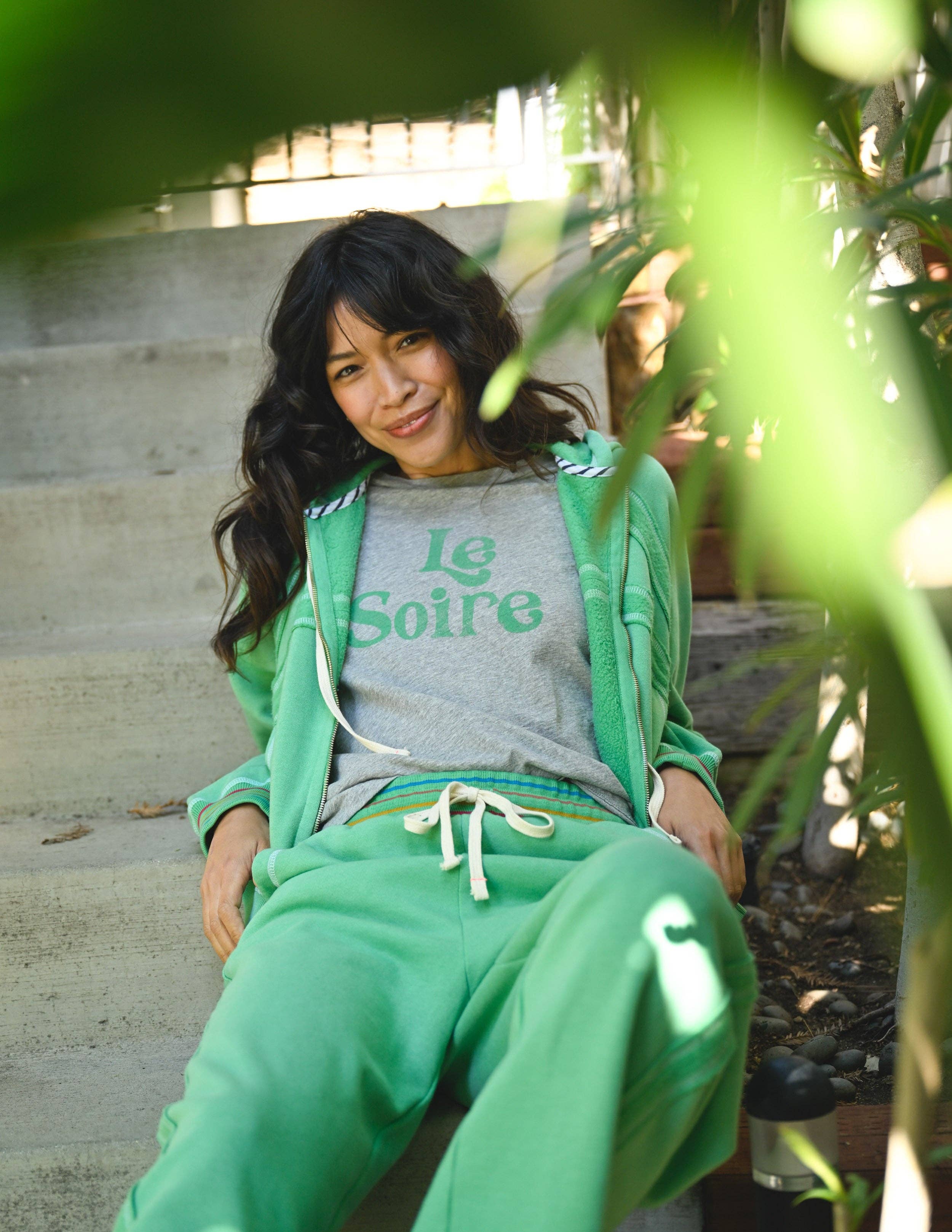 Sundry Le Soiree Short Sleeve Boxy Crew Tee in Heather Grey for wholesale on Faire