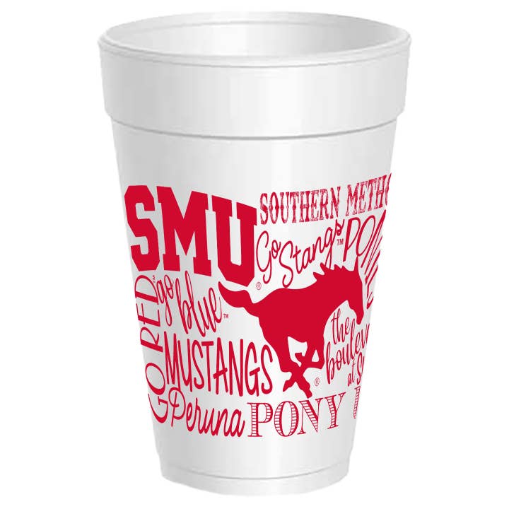 Sassy Cups - Wholesale Disposable Cup - SMU Cups - Pony Up Traditions Wrap - 10 pack0