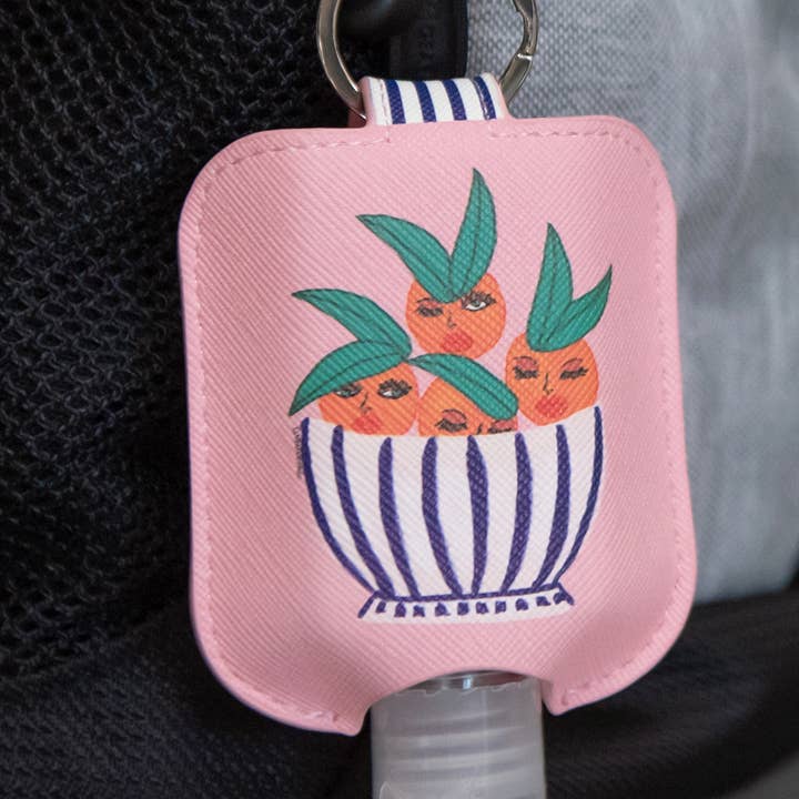 Sassy Oranges Hand Santitizer Holder for wholesale by Studio Oh!