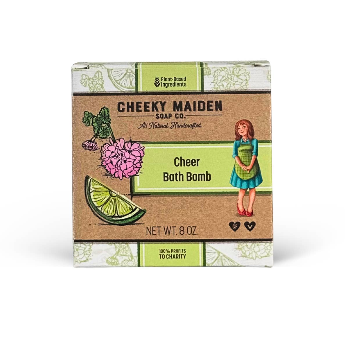 Cheeky Maiden Soap Co - Venta al por mayor Bombas de baño - Bomba de Baño de Geranio + Lima Cheer