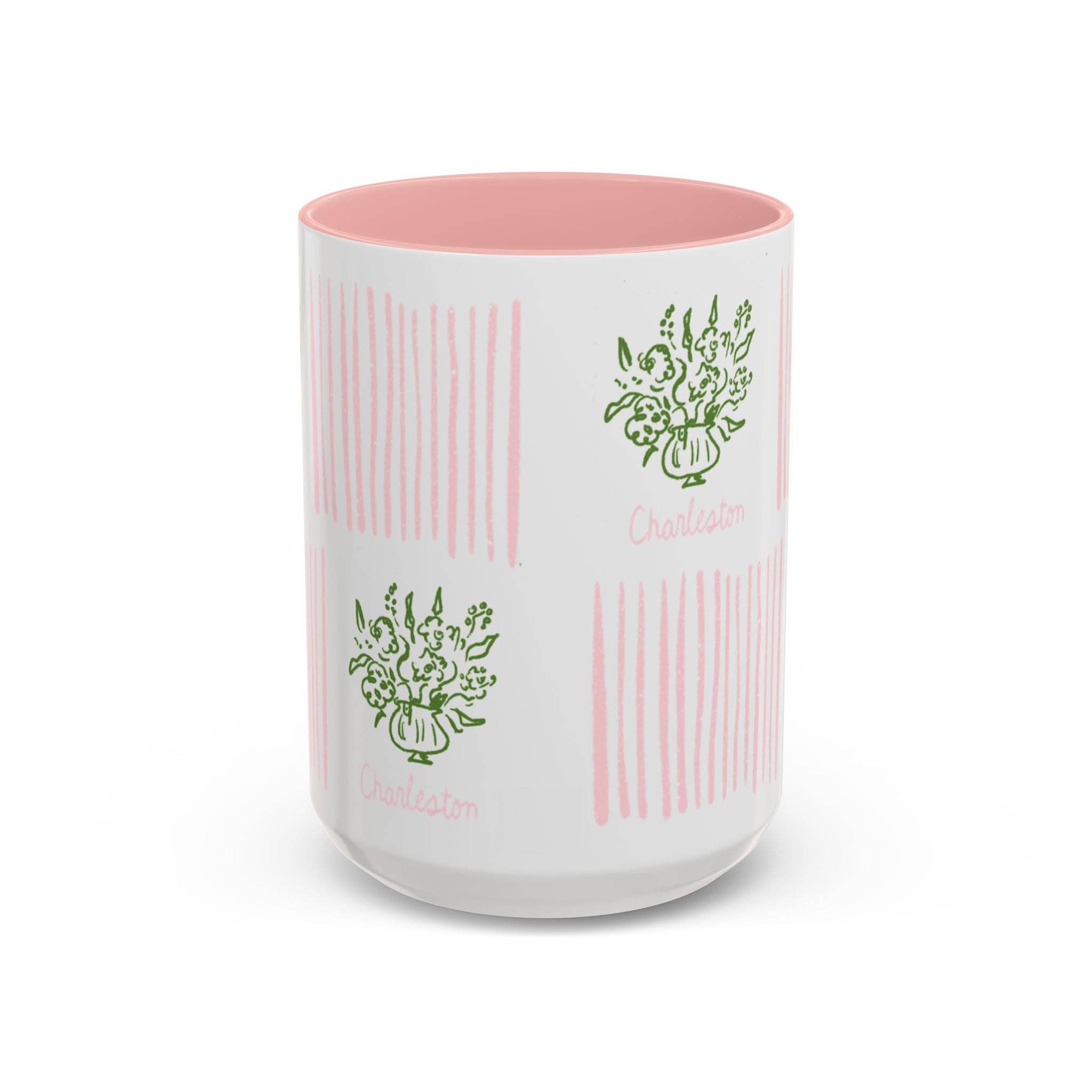 Pink CHARLESTON FLORAL- Mug 15oz for wholesale on Faire7
