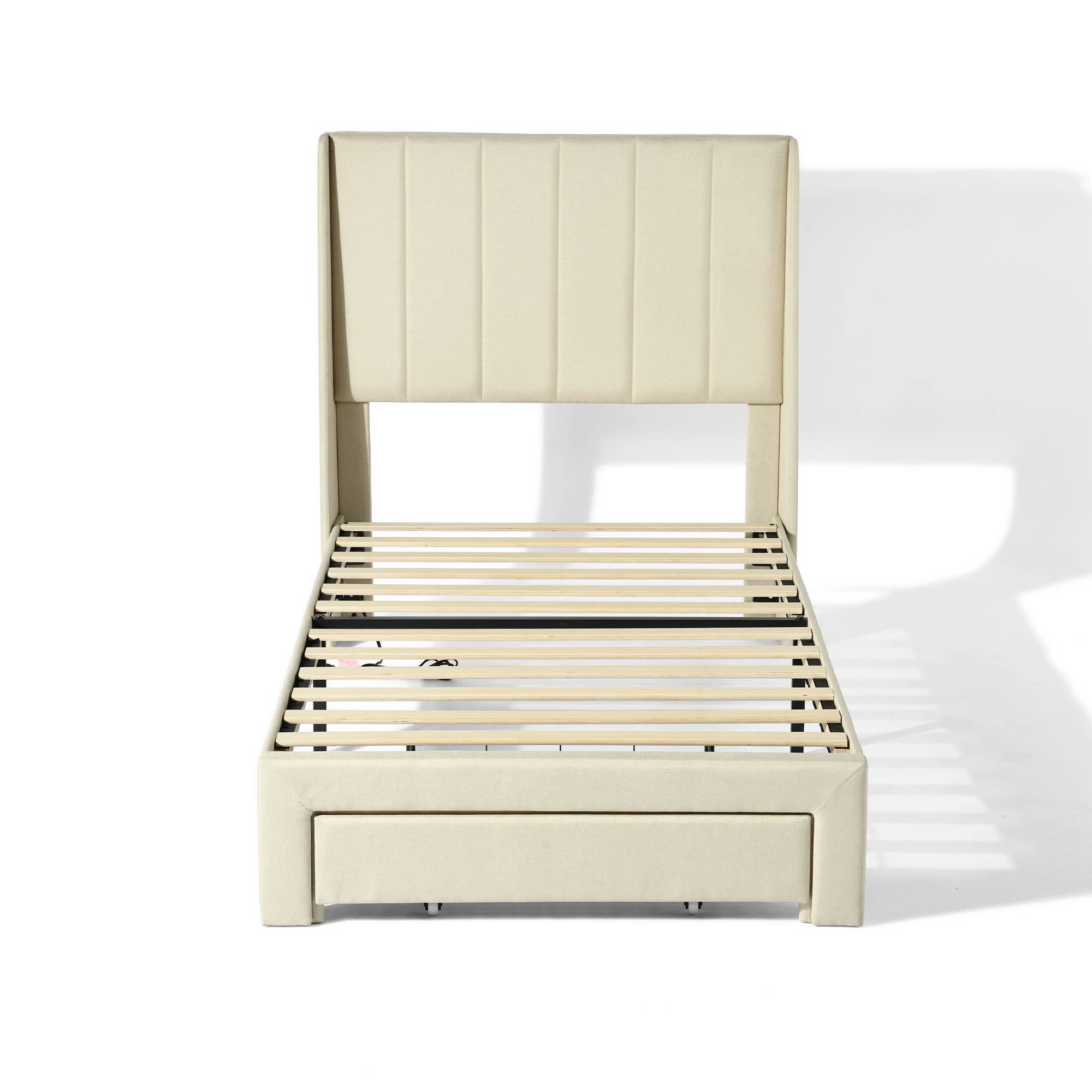 HOMYCASA DESIGN INC - Wholesale Bed - Queen/Twin Bed Frame - Drawers, USB, Beige15