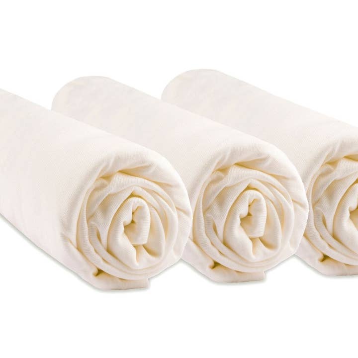Bamboo Viscose Baby Crib Fitted Sheets - Ecru pour la vente par Easy Dort, P'tits Dessous
