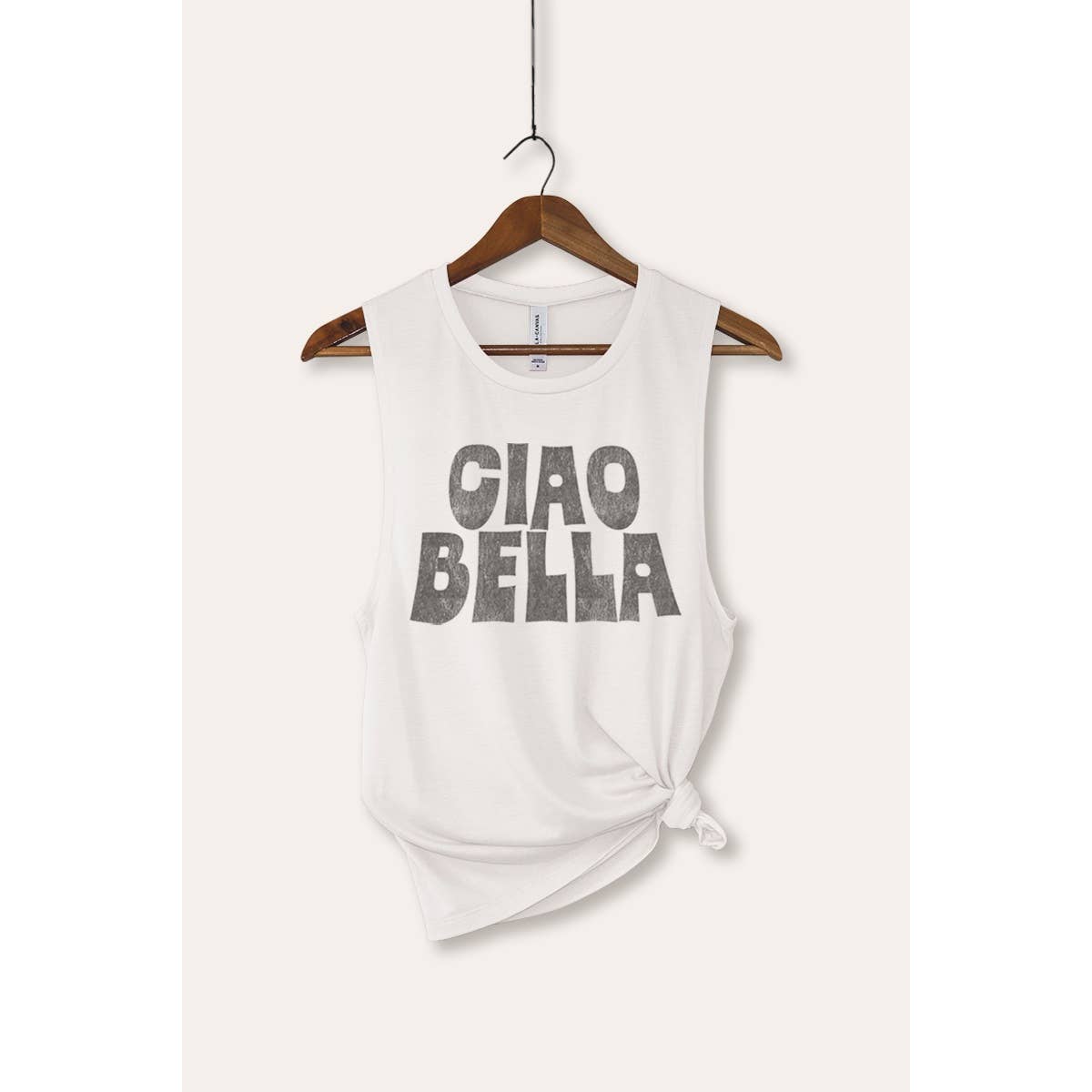 VINTAGE POINT USA - Wholesale Tank Top - Women's - CIAO BELLA TYPOGRAPHY BELLA CANVAS TANK TOP5