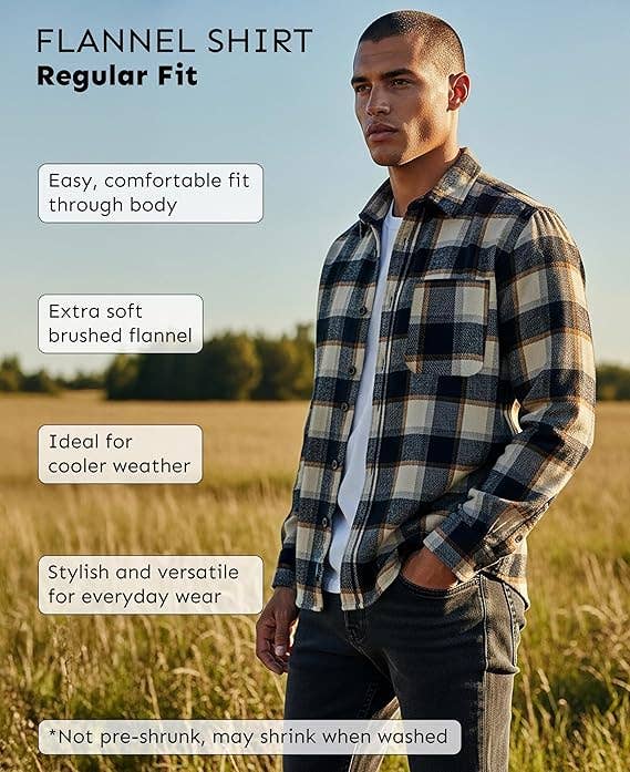 I-Wear Brands - Wholesale Button Down Shirt - Men's - Men's Long Sleeve Button Down Cotton Flannel Shirt5