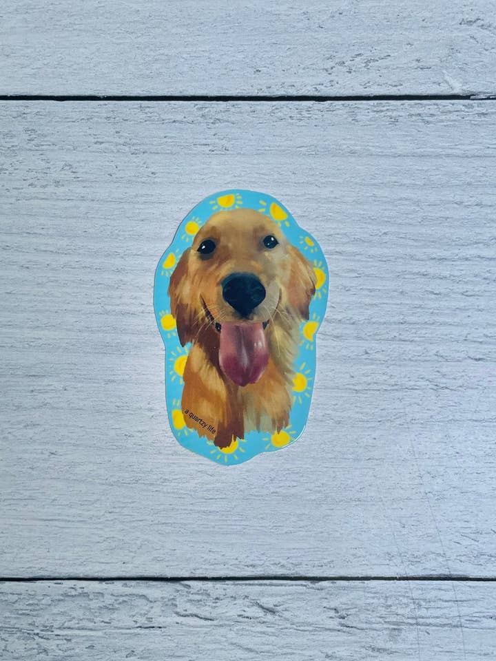 Golden Retriever Sunshine Aufkleber für den Großhandel von A Quartzy Life