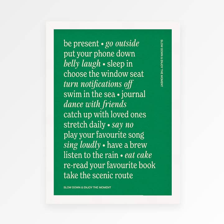 Stampa Citazione Rallenta | VENDITA IN STUDIO per la vendita all'ingrosso da parte di Proper Good