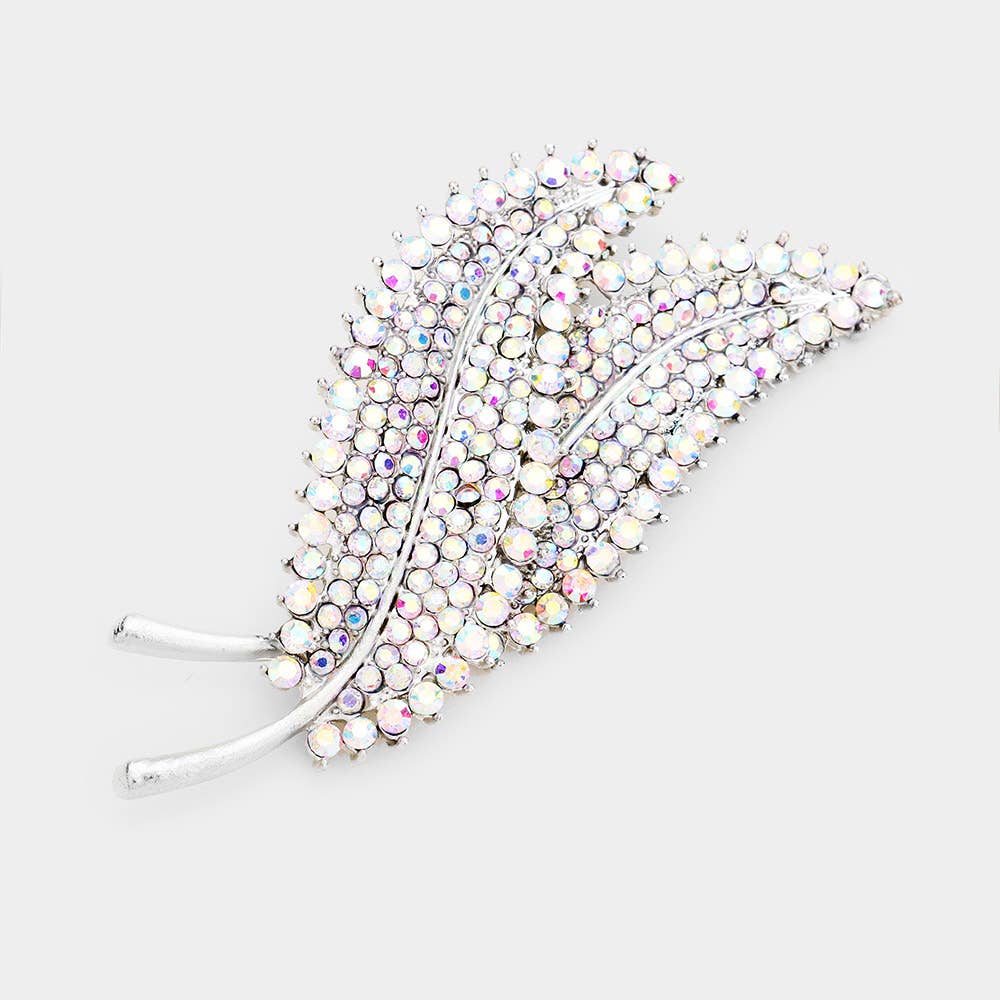 Sensibling Corp. – Großhandel Broschen – Strass-Pavé-Doppelblatt-Brosche4