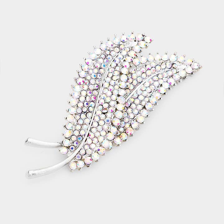 Sensibling Corp. – Großhandel Broschen – Strass-Pavé-Doppelblatt-Brosche4