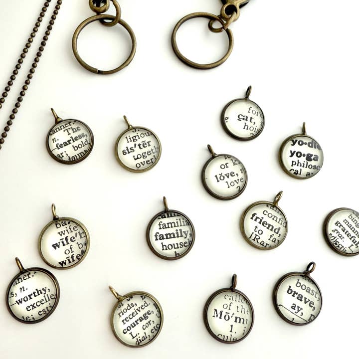 Define Charm Bar - Wholesale Individual Charm/Pendant - Dictionary Word Charms Theme Sets