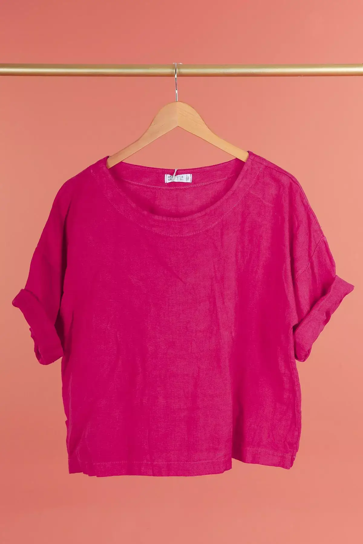 la maison des fibres naturelles - Wholesale Blouse - Women's - Round neck linen top 659005 100% linen10