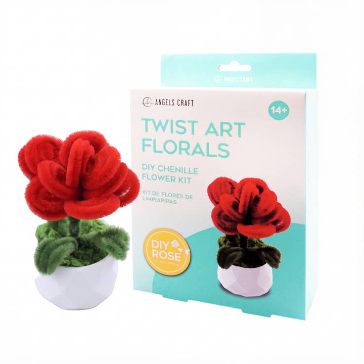 Kit de DIY de Arte Floral Rose Twist – Artesanato de Flor de Chenille por atacado de Angels Craft