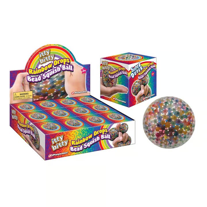 Itty Bitty Rainbow Drops Bead Squish Balls Multicolored for wholesale by Master Toys & Novelties Inc.