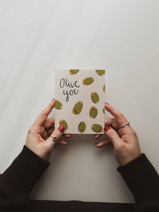 Olive You Carte de Vœux de Saint-Valentin pour la vente par Sharell Katelynn