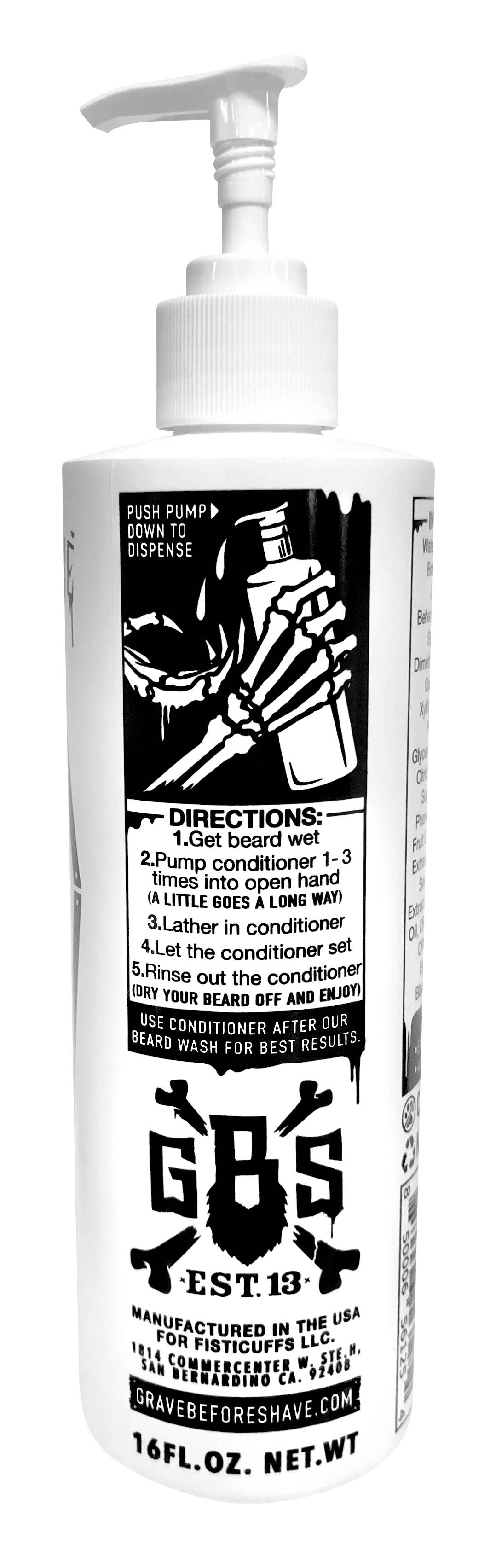 Grave Before Shave - Wholesale Beard Conditioner - GRAVE BEFORE SHAVE™  BEARD Conditioner 16 oz. Pump-top1