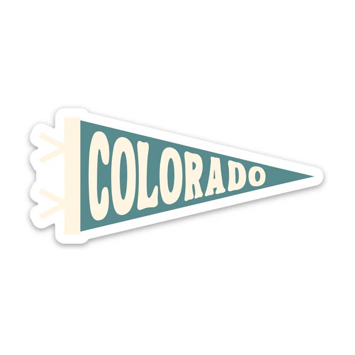 Colorado Pennant Sticker for wholesale by Aster and Arden