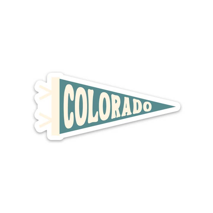 Colorado Pennant Sticker for wholesale by Aster and Arden