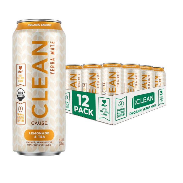 Organic Lemonade & Tea Non-Carbonated Yerba Mate - 12-pack for wholesale by CLEAN Cause