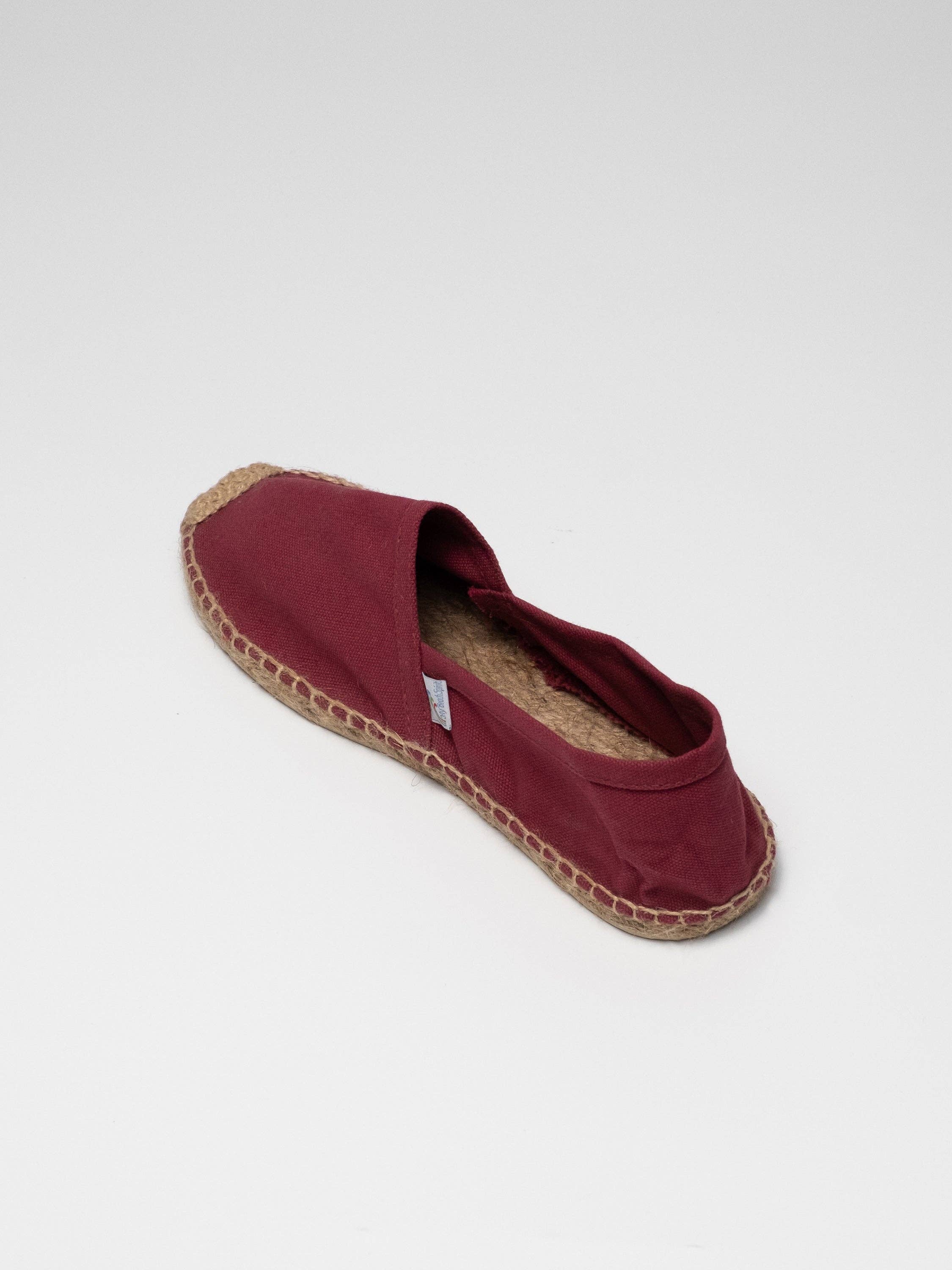 burgandy Basic espadrilles - burgandy- Box 24 pairs for wholesale on Faire1