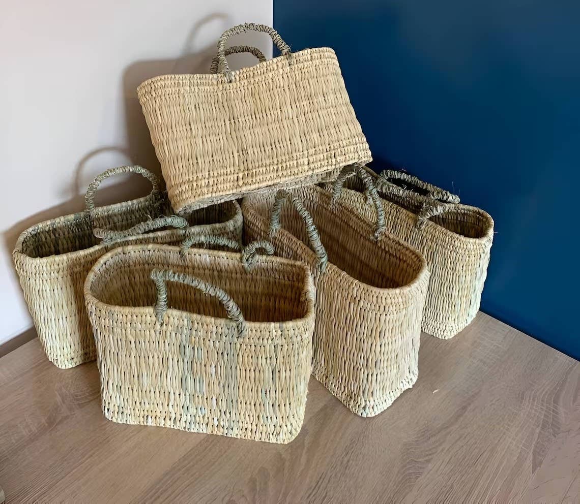 Melecraft - Wholesale Beach Bag - Straw bags gardener French wicker basket, Moroccan handmade3