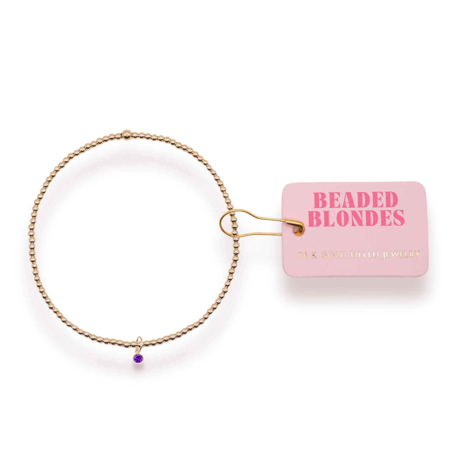 Beaded Blondes - Wholesale Charm/Dangle Bracelet - Pack of 12: Birthstone Charm Bracelets24