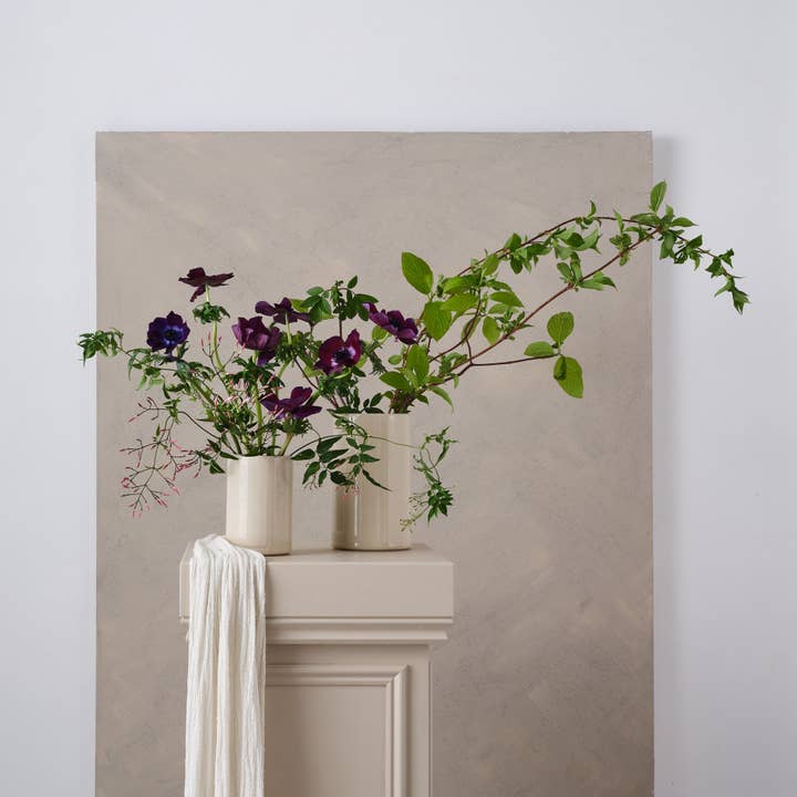 Botanique Workshop – wholesale Vase – Stoneware Cylinder Vase | Clear | 2 Sizes Available4