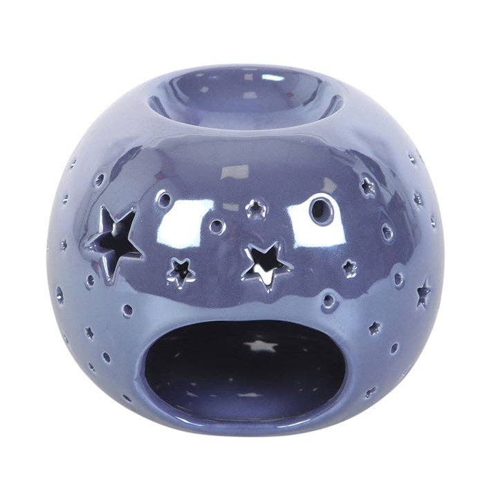 Something Different Wholesale - Wholesale Oil Warmer - Purple Iridescent Star Oil Burner and Wax Warmer2