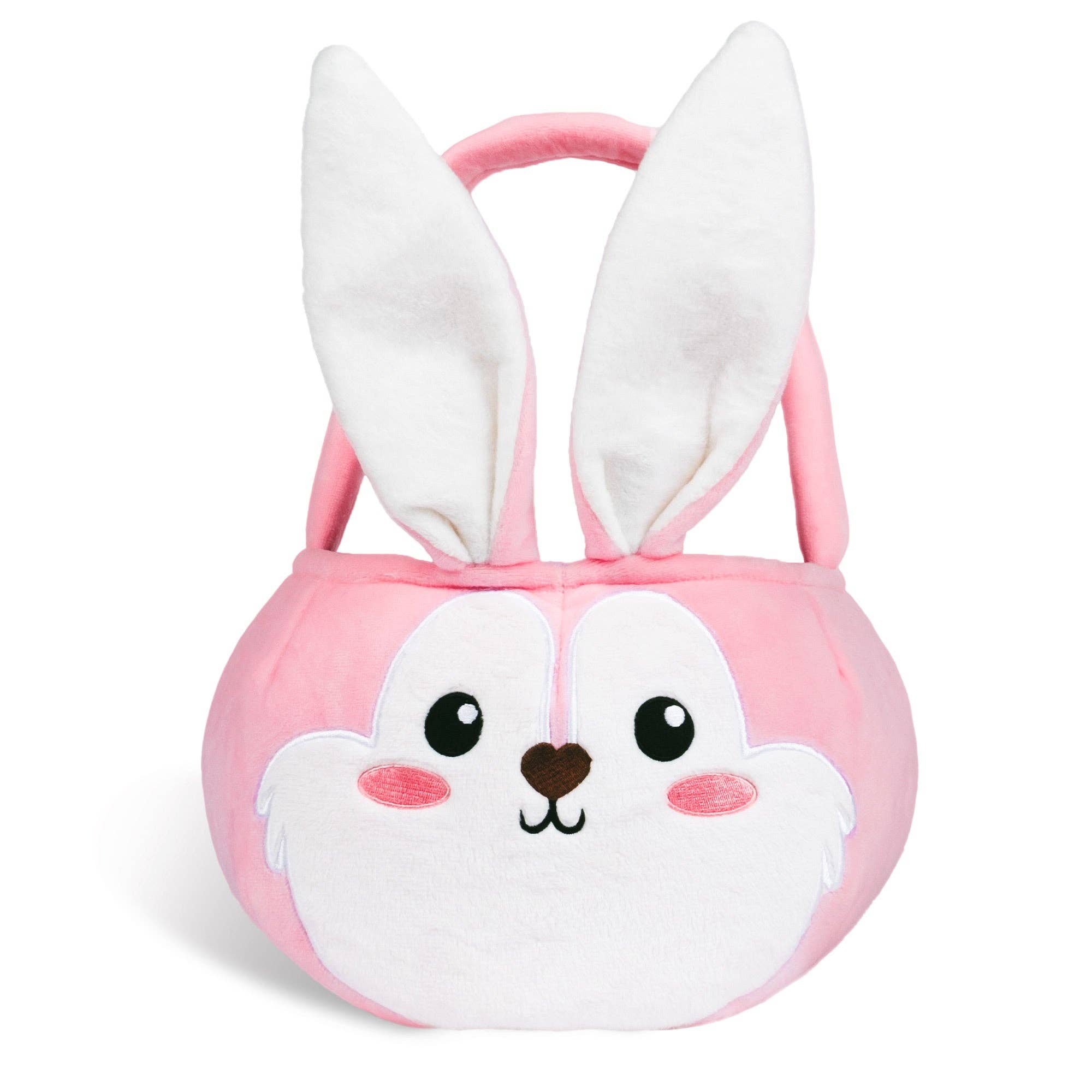GEXWORLDWIDE - Vente Panier – enfant et bébé - Panier de Pâques en peluche en forme de lapin à trois couleurs pour enfants, nouveau modèle 20240