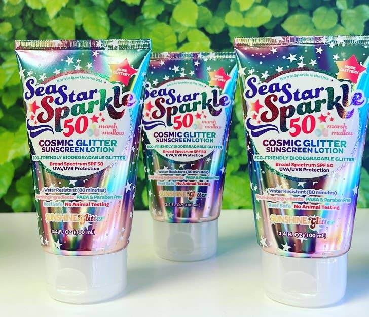 Sunshine & Glitter - Wholesale Sunscreen - Sea Star Sparkle Cosmic Stardust SPF 50 Glitter Sunscreen5