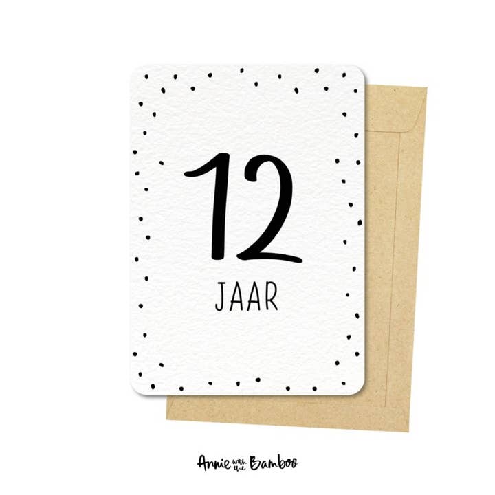 Ansichtkaart - 12 jaar voor wholesale door Annie with the Bamboo
