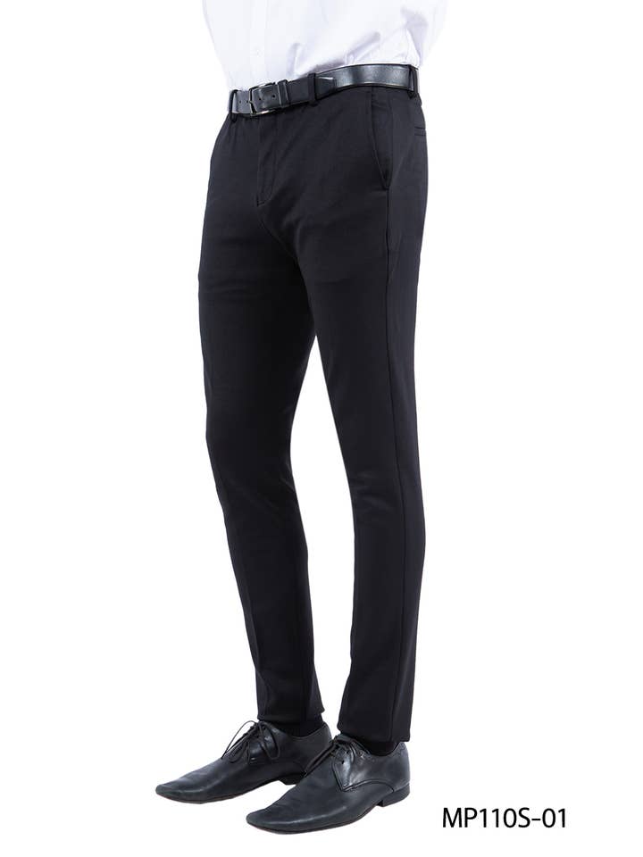 Mens Trousers Super Comfort Flex Dress Pants, Knit Black for wholesale on Faire