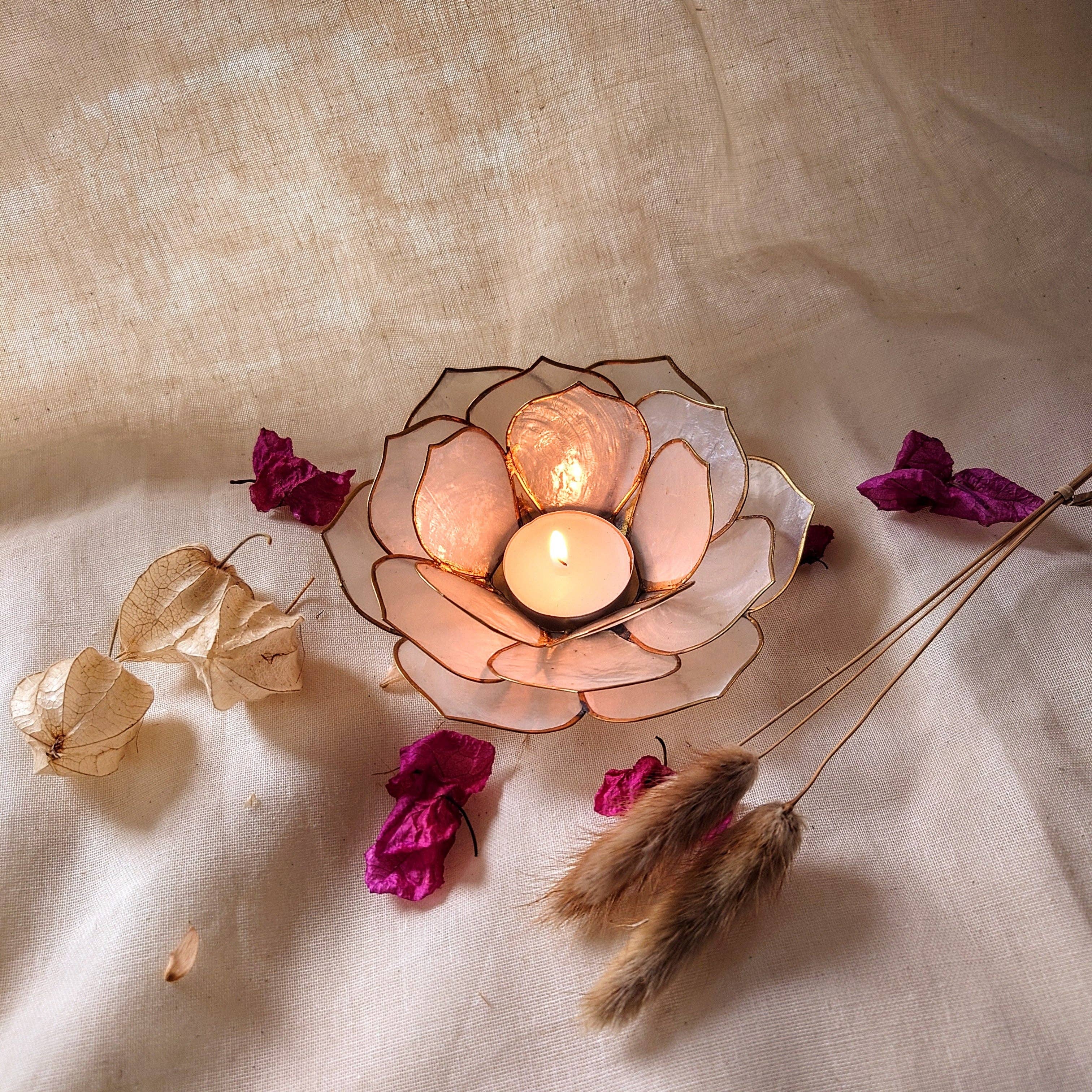 Insight Stones - Wholesale Jar/Filled Candle - Lotus tea light2