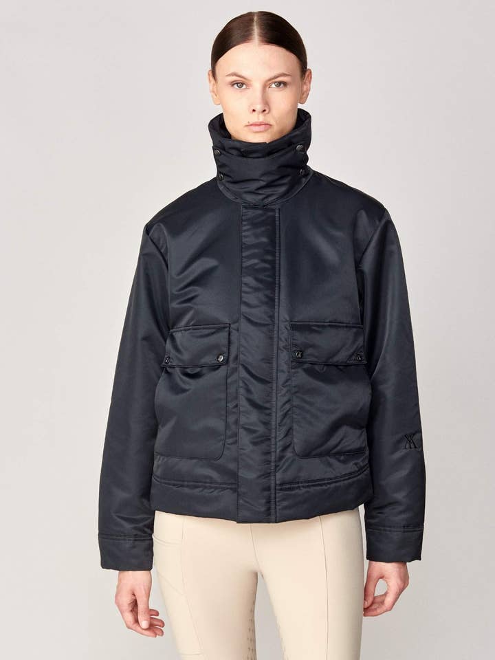 Short Padded Jacket Black for wholesale by Yagya