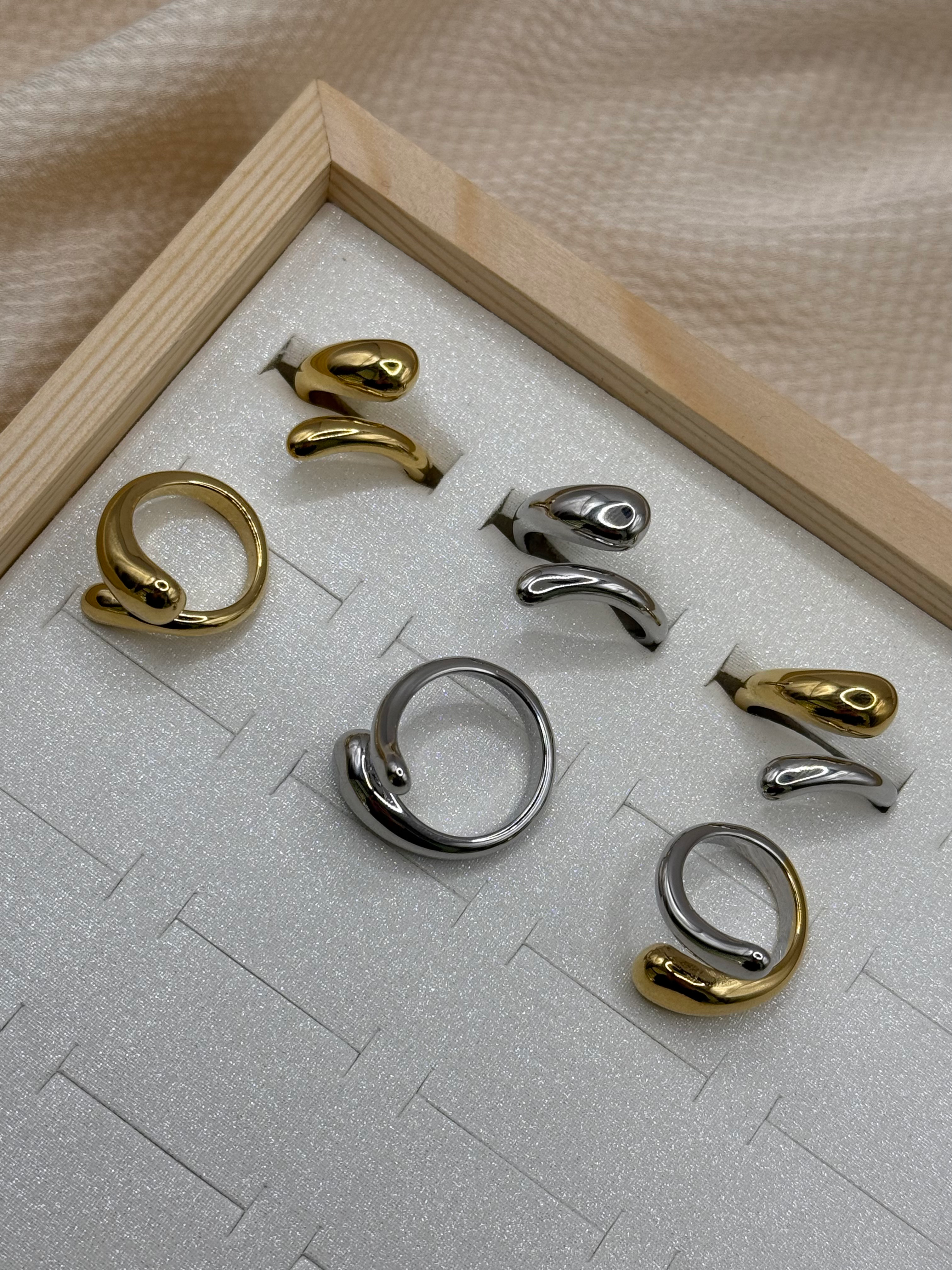 YOLA - Wholesale Band/Stacked Ring - Elegant Edelstahl Ring#11