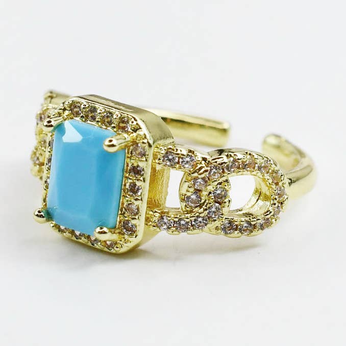 Anel Blue Belle por atacado de Treasure Jewels Inc.